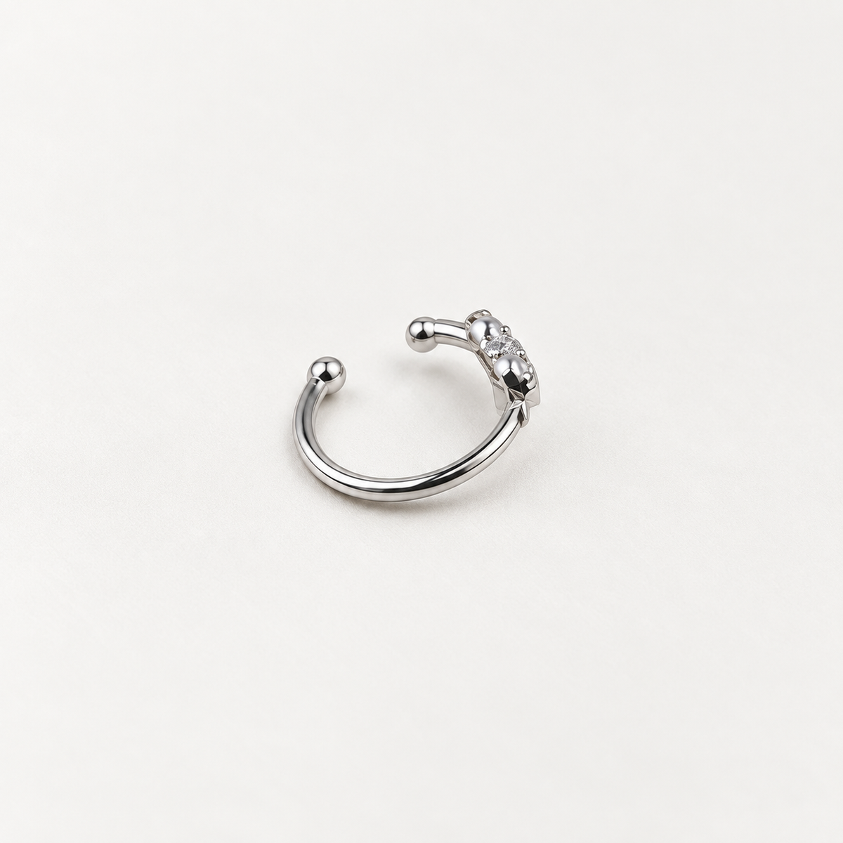 Heart Ear Cuff, Gold, Single
