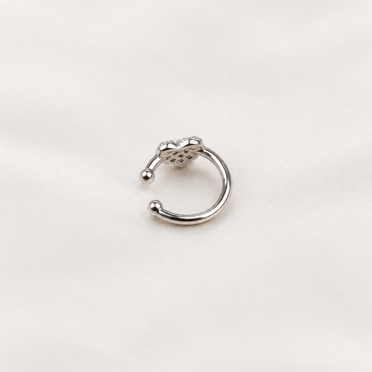 Heart Ear Cuff, Gold, Single