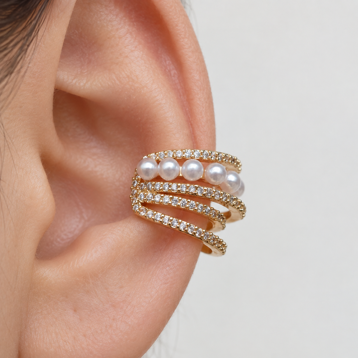 Pearl Ear Cuff for Cartilage, Single
