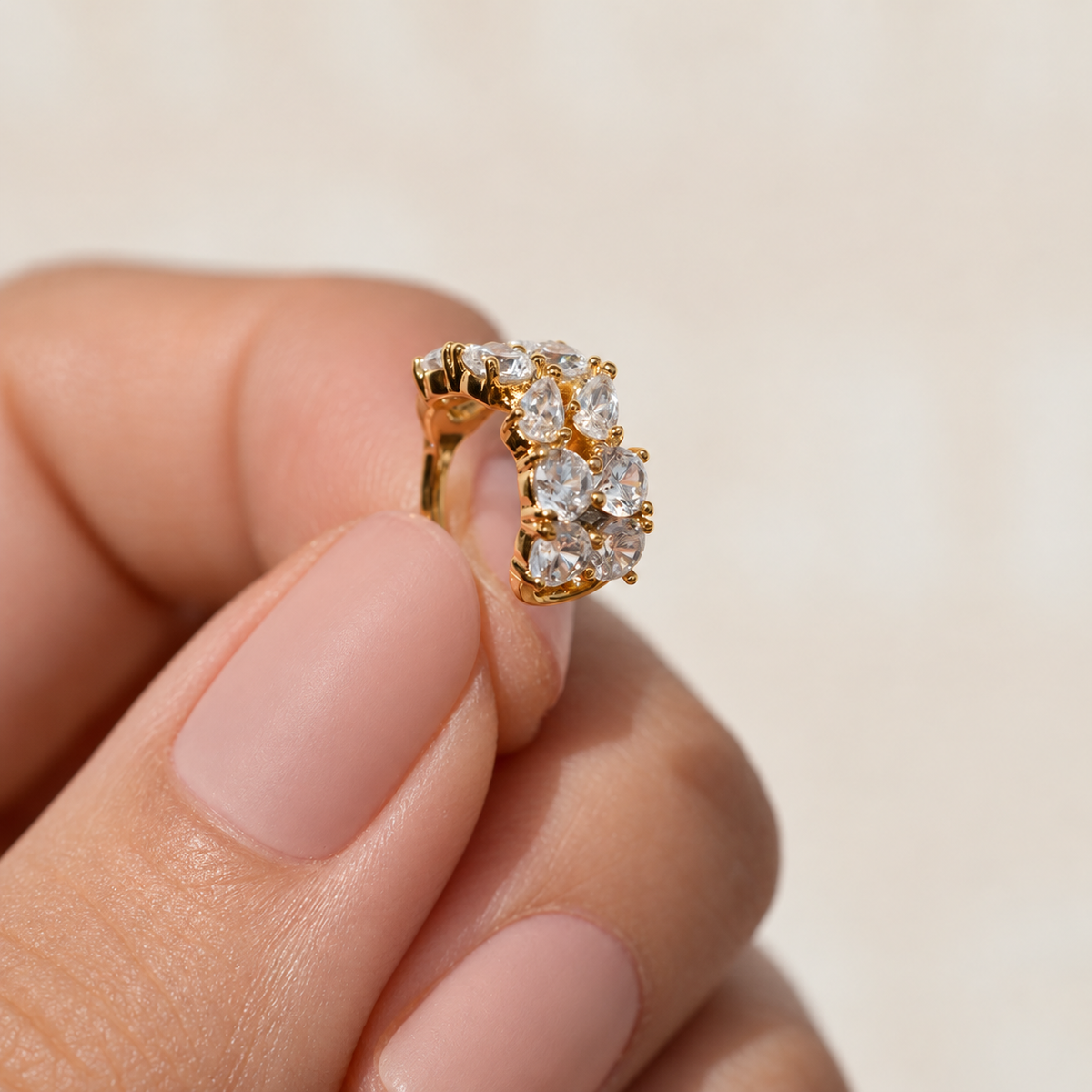 Princess Zircon Ear Cuff, No Piercing, Single