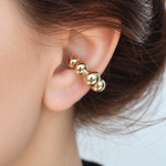 Ball Ear Cuff, Gold or Silver, Single