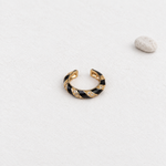 Black enamel ear cuff - product detail