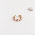 Pink enamel ear cuff - product detail