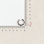 Black enamel ear cuff - size reference