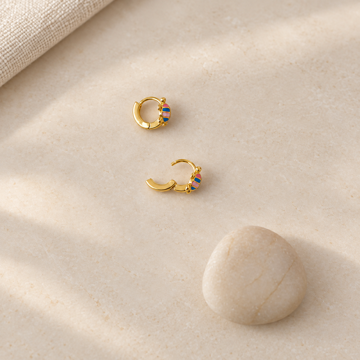 Turtle Children's Hoop Earrings, Pair