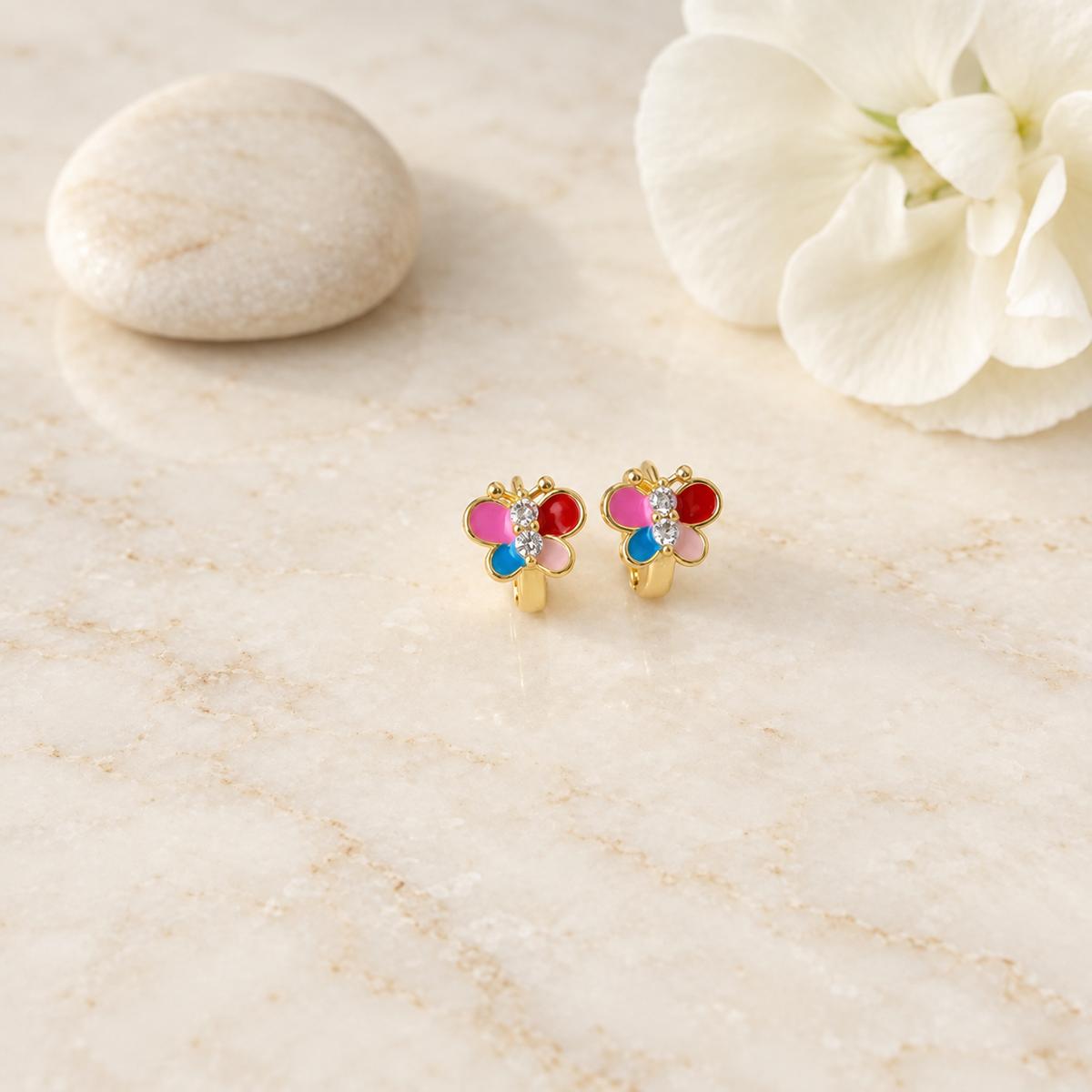 Butterfly Children's Stud Earrings, Pair