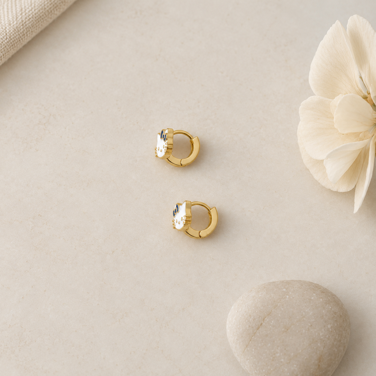 Cat Children's Stud Earrings, Pair