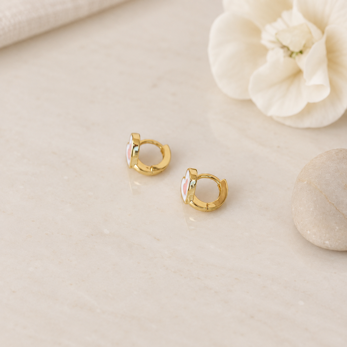 Heart Children's Stud Earrings, Pair