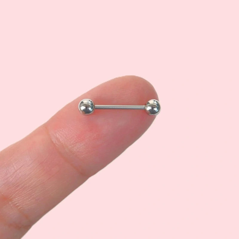 18mm Ball Flat Nipple Barbell, Body Piercing, Single