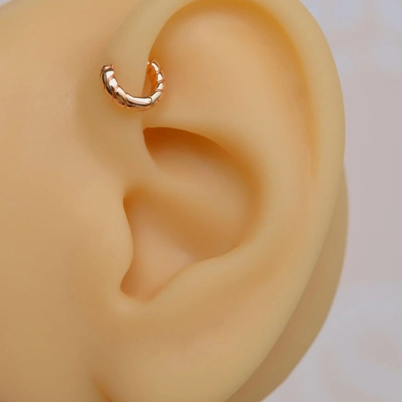 5mm Gold Cartilage Hoop Earring for Helix & Tragus, Single