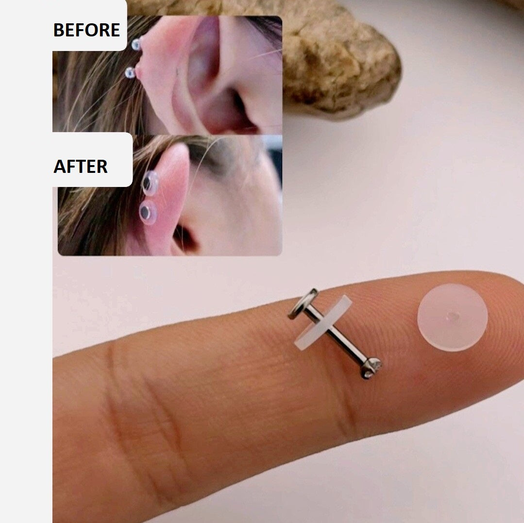 Clear Disc Earring Back Retainer, 5mm, Single