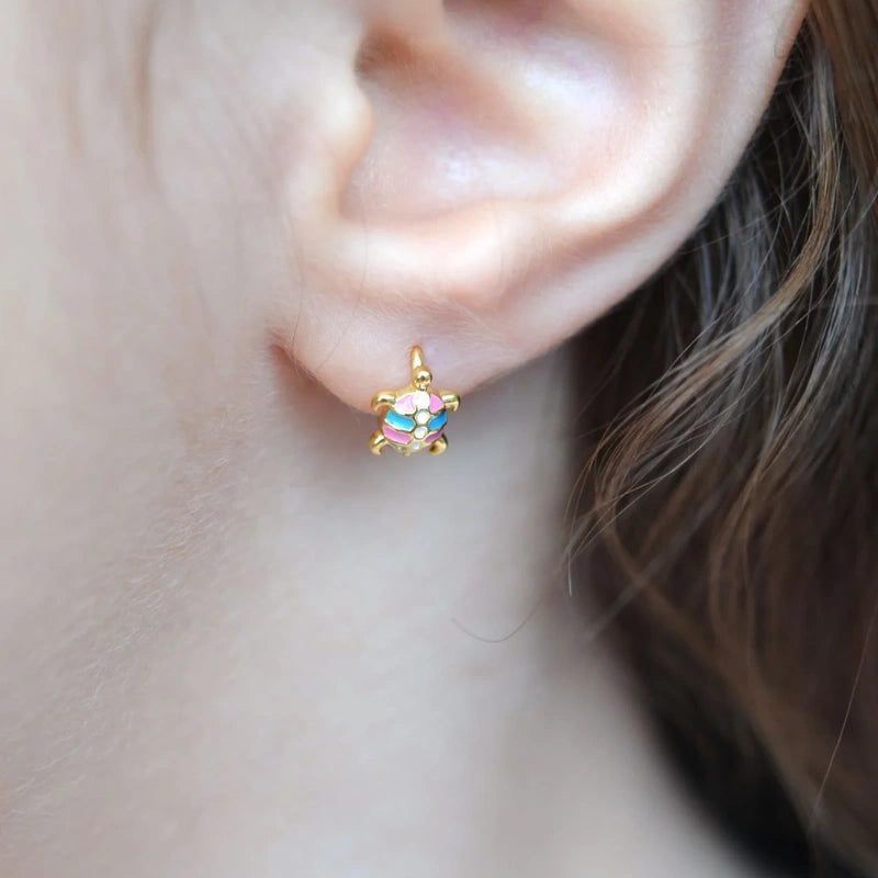 Turtle Children's Stud Earrings, Pair