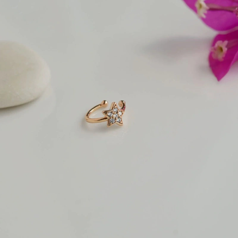 Mini Star Ear Cuff, Gold, Single