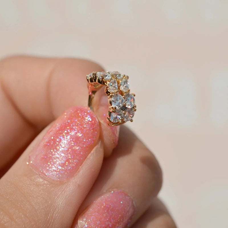 Princess Zircon Ear Cuff, No Piercing, Single