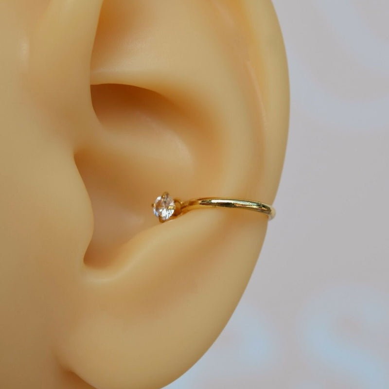 Half Horseshoe Circular Barbell, 7mm, Gold or Silver, Single