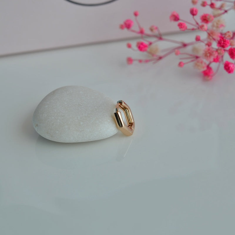 Oval Hoop Ring, 7mm, Gold, Single