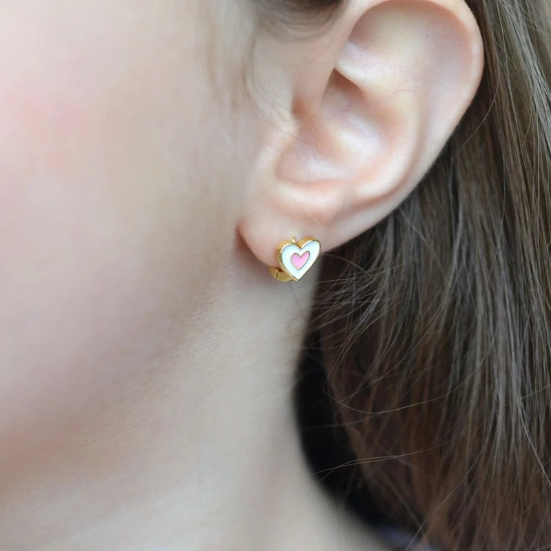 Heart Children's Stud Earrings, Pair