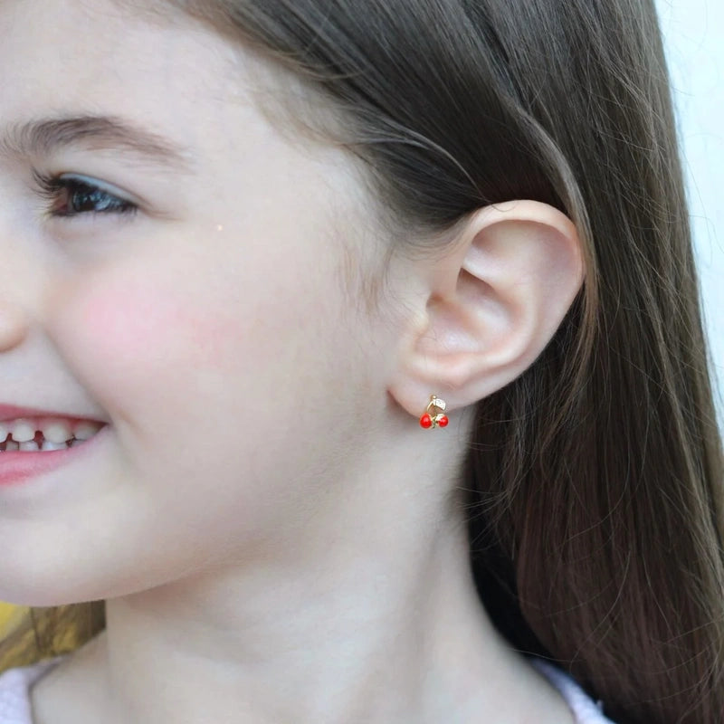 Cherry Children's Stud Earrings, Pair