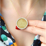 Ayatul Kursi Pendant Necklace in Gold or Silver, Stainless Steel, Single