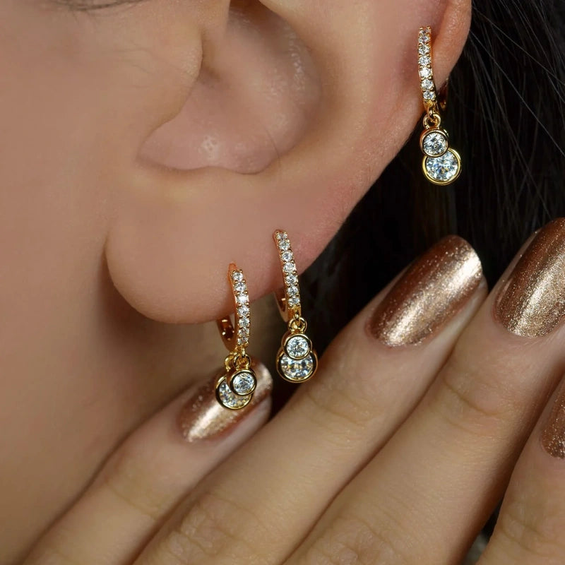 Solitaire Cartilage Hoop Earring for Helix & Tragus, Single