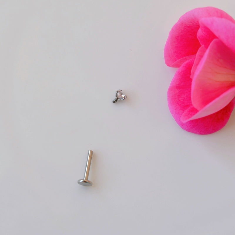 Solitaire Earring, Stud Earrings, Birthstone Earrings Stud  Piercing for Tragus, Helix, Cartilage, Conch and Nose Gift For Her