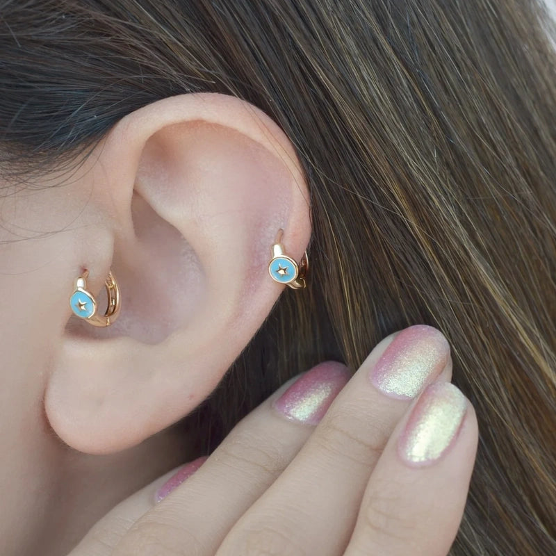 Leaf Cartilage Earring for Helix & Tragus in Gold or Silver, Single