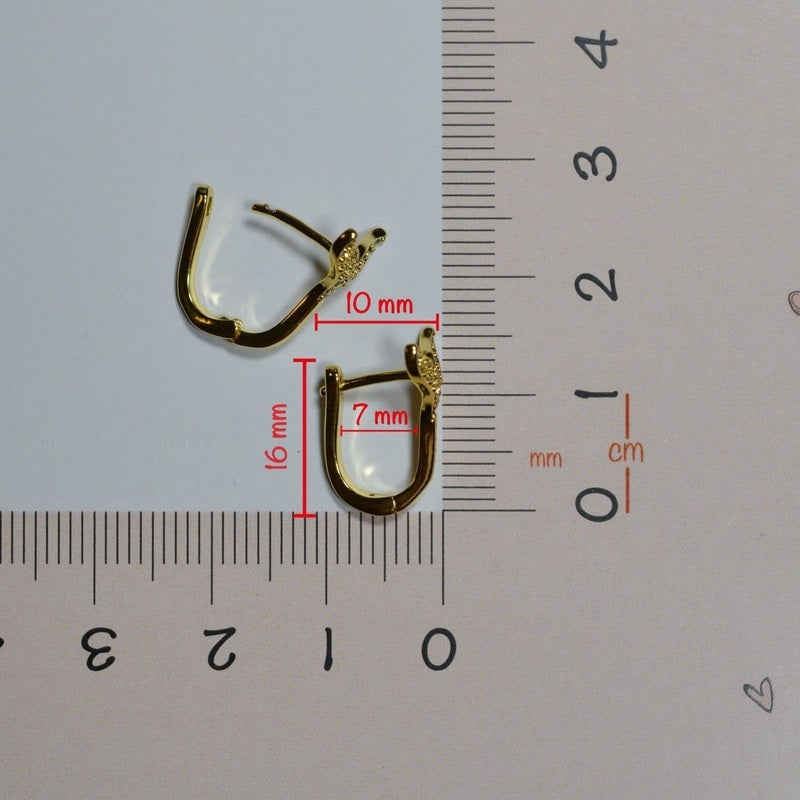 Gold or Silver Cartilage Earring for Helix & Tragus, Single