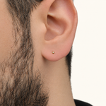 Dot Men's Stud Earring, Stainless Steel, Single