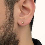 Dot Men's Stud Earring, Stainless Steel, Single