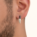 Knife Dangle Men's Stud Earring, Stainless Steel, Single