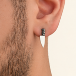 Knife Dangle Men's Stud Earring, Stainless Steel, Single