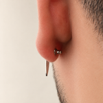 Knife Dangle Men's Stud Earring, Stainless Steel, Single