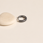 Antique Men's Hoop Earring, 10mm, Stainless Steel, Single