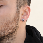 Skull Men's Stud Earring, Stainless Steel, Single
