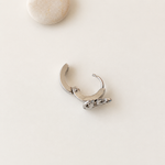Lizard Vintage Men's Hoop Earring, 8mm, Silver, Stainless Steel, Single