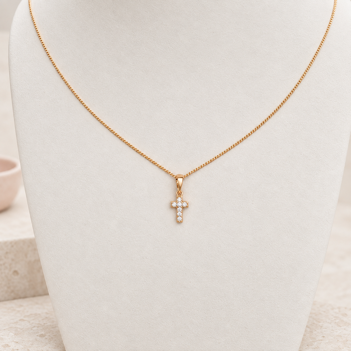 Cross Pendant Necklace, 45cm, Single
