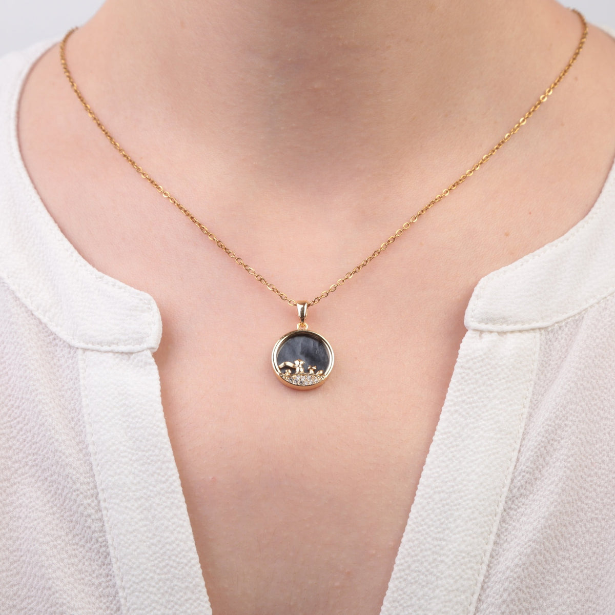 Little Prince Pendant Necklace, 45cm, Gold, Single