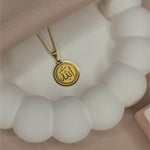 Allah Circle Pendant Necklace, 45cm, Gold, Single