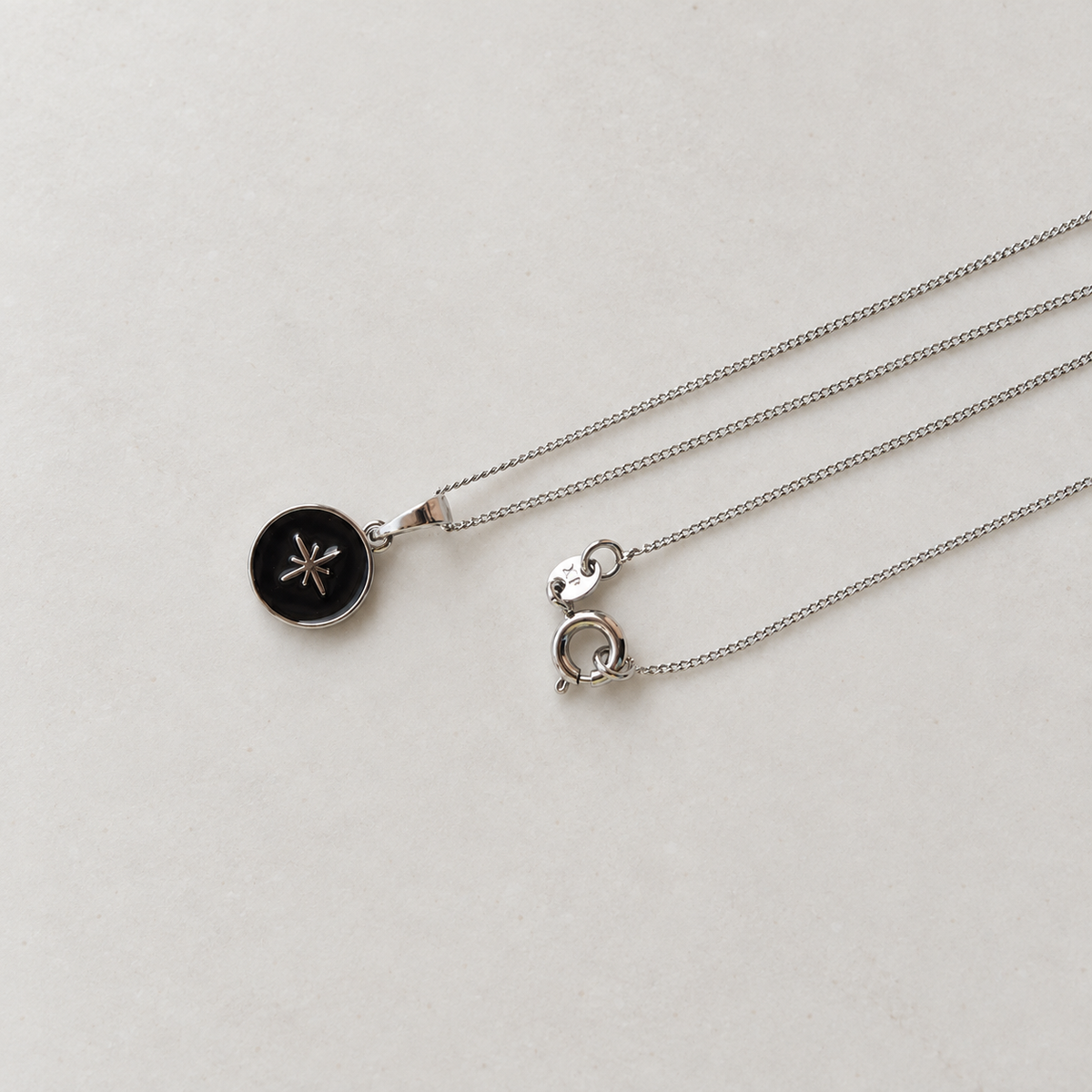 Blue North Star Pendant Necklace, 45cm, Silver, Single