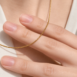 Fine Chain Necklace, 45cm, Gold or Silver, 316L Stainless Steel, Single