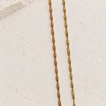 Twisted Chain Necklace, 45cm, Gold, Steel, Single