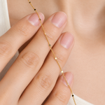 Dainty Disc Chain Necklace, 45cm, Gold, Single
