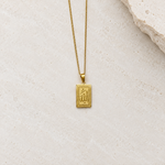 Allah Square Pendant Necklace, 45cm, Single