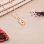 Gold Lovers tarot pendant necklace