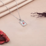 Silver Lovers tarot pendant necklace