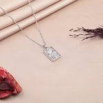 Silver moon tarot pendant necklace