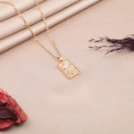 Gold moon tarot pendant necklace