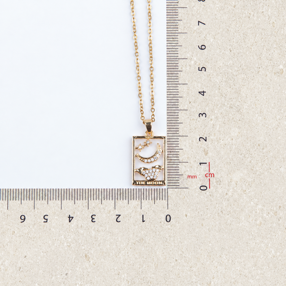 Moon tarot pendant measurement guide