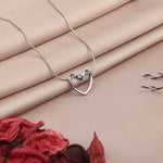 Silver heart pendant necklace - product detail