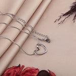 Silver heart pendant necklace - product detail